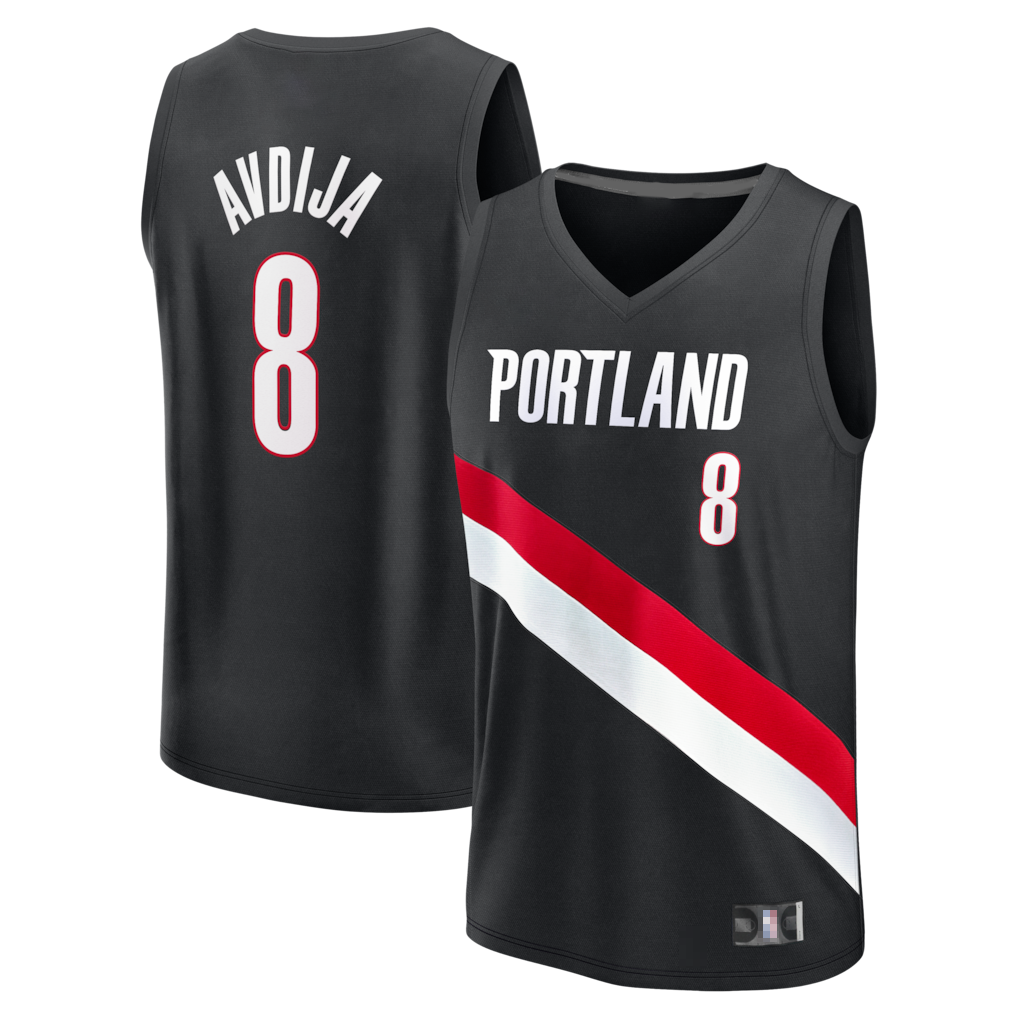 Trusc PT.Blazers #8 Deni Avdija Fanatics Black Fast Break Replica Jerseys - Icon Edition