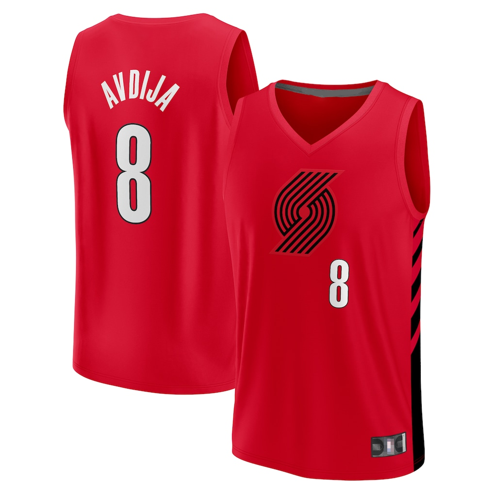 Trusc PT.Blazers #8 Deni Avdija Fanatics Red Fast Break Player Jerseys - Statement Edition