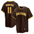 Trusc S.Diego Padres #11 Yu Darvish Player Brown Alternate Replica Game Stitched Jerseys