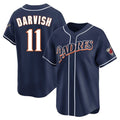 Trusc S.Diego Padres #11 Yu Darvish Player Navy Cooperstown Collection Limited Home Stitched Jerseys