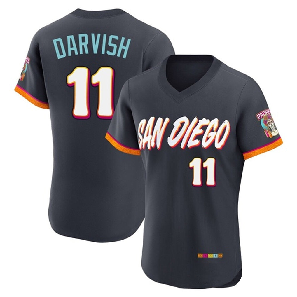 Trusc S.Diego Padres #11 Yu Darvish Player Obsidian 2026 City Connect Home Elite T-shirt Stitched Jerseys