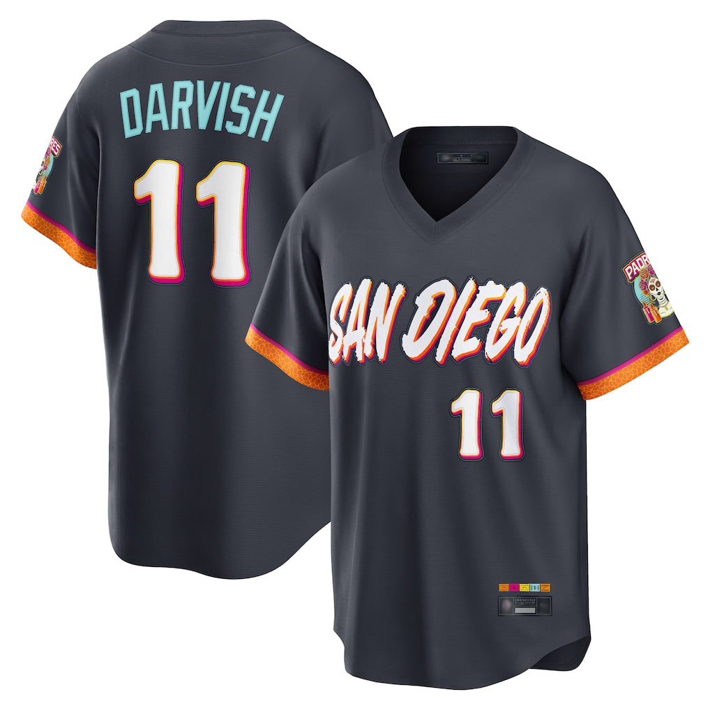 Trusc S.Diego Padres #11 Yu Darvish Player Obsidian 2026 City Connect Home Game T-shirt Stitched Jerseys