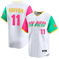 Trusc S.Diego Padres #11 Yu Darvish Player White City Connect Home Limited Stitched Jerseys