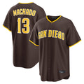 Trusc S.Diego Padres #13 Manny Machado Player Brown Alternate Replica Game Stitched Jerseys