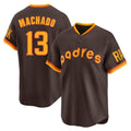 Trusc S.Diego Padres #13 Manny Machado Player Brown Home Cooperstown Collection Replica Game Stitched Jerseys