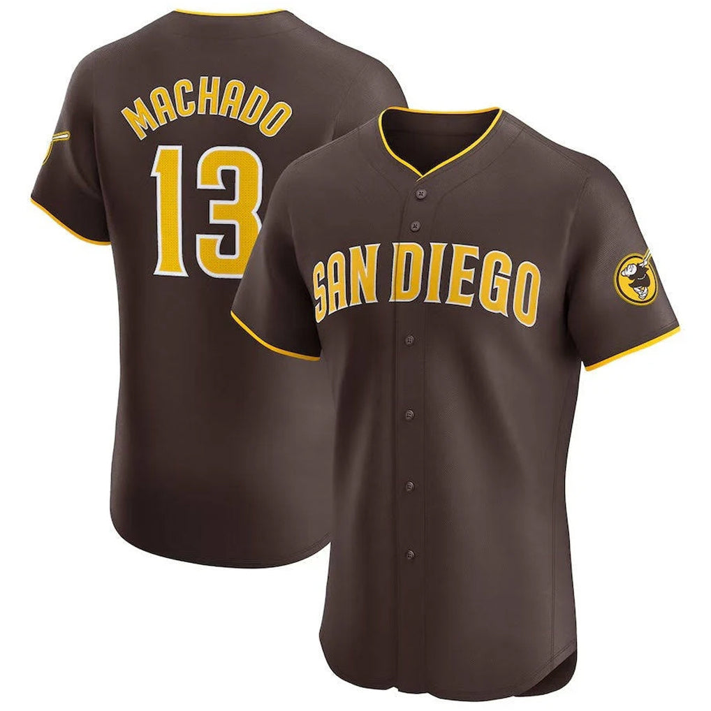 Trusc S.Diego Padres #13 Manny Machado Player Brown Home Limited Elite Stitched Jerseys