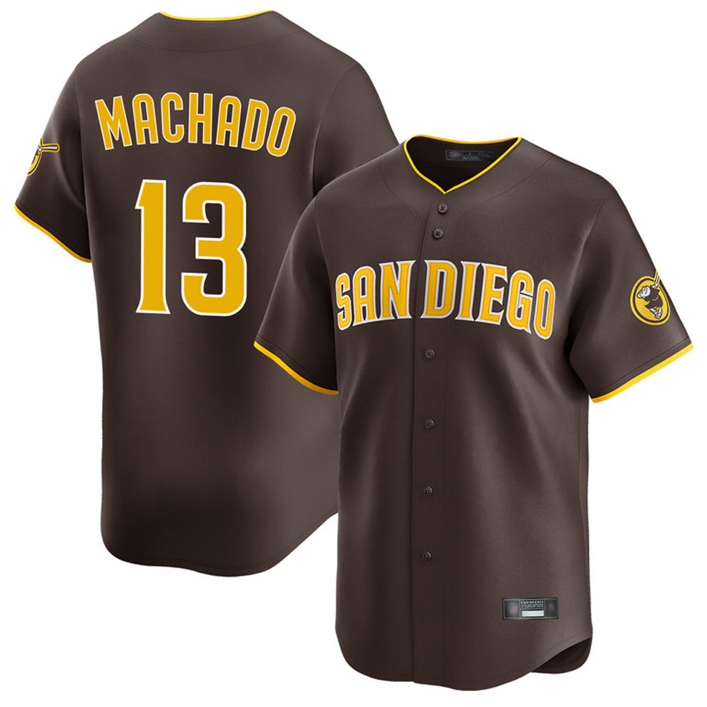 Trusc S.Diego Padres #13 Manny Machado Player Brown Home Limited Stitched Jerseys