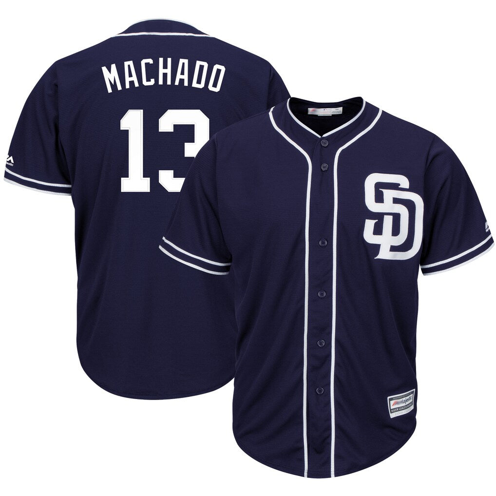 Trusc S.Diego Padres #13 Manny Machado Player Navy Cool Base Game Stitched Jerseys