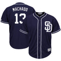 Trusc S.Diego Padres #13 Manny Machado Player Navy Cool Base Game Stitched Jerseys