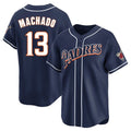Trusc S.Diego Padres #13 Manny Machado Player Navy Cooperstown Collection Limited Home Stitched Jerseys