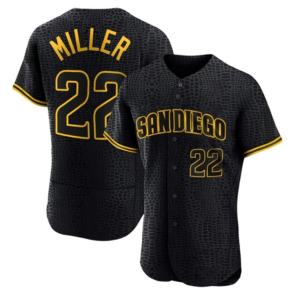 Trusc S.Diego Padres #22 Mason Miller Player Black Snake Skin City Home Limited Elite Stitched Jerseys