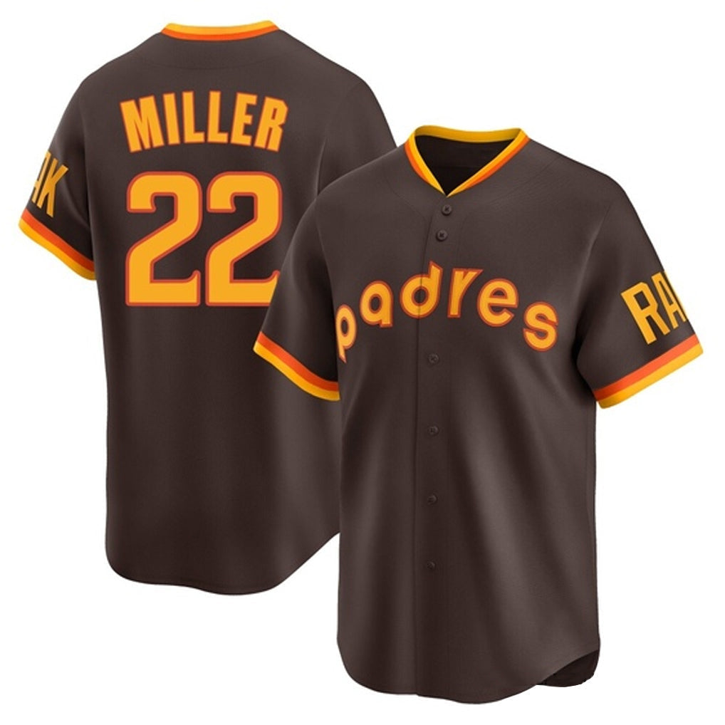 Trusc S.Diego Padres #22 Mason Miller Player Brown Home Cooperstown Collection Replica Game Stitched Jerseys