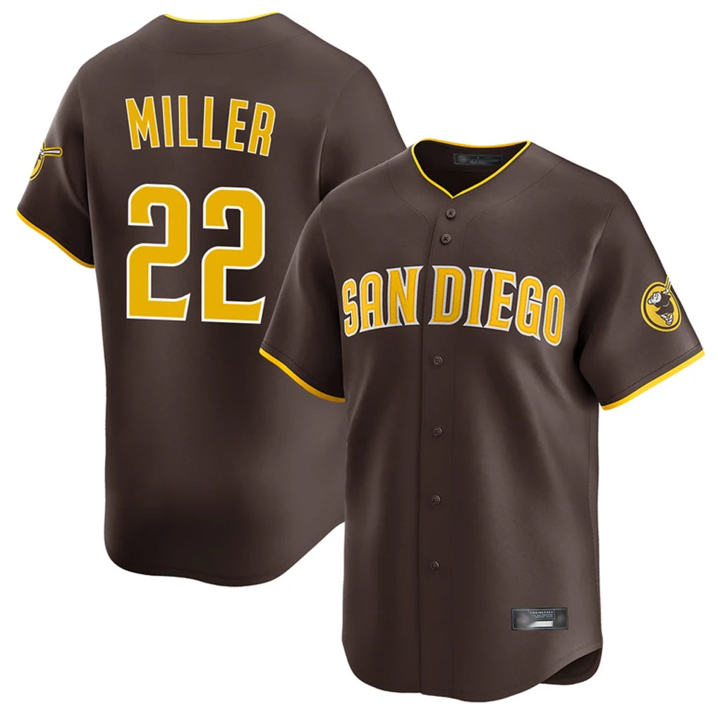 Trusc S.Diego Padres #22 Mason Miller Player Brown Home Limited Stitched Jerseys