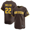Trusc S.Diego Padres #22 Mason Miller Player Brown Home Limited Stitched Jerseys