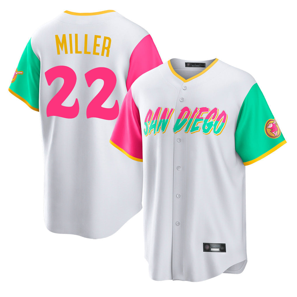 Trusc S.Diego Padres #22 Mason Miller Player White City Connect Home Game Stitched Jerseys