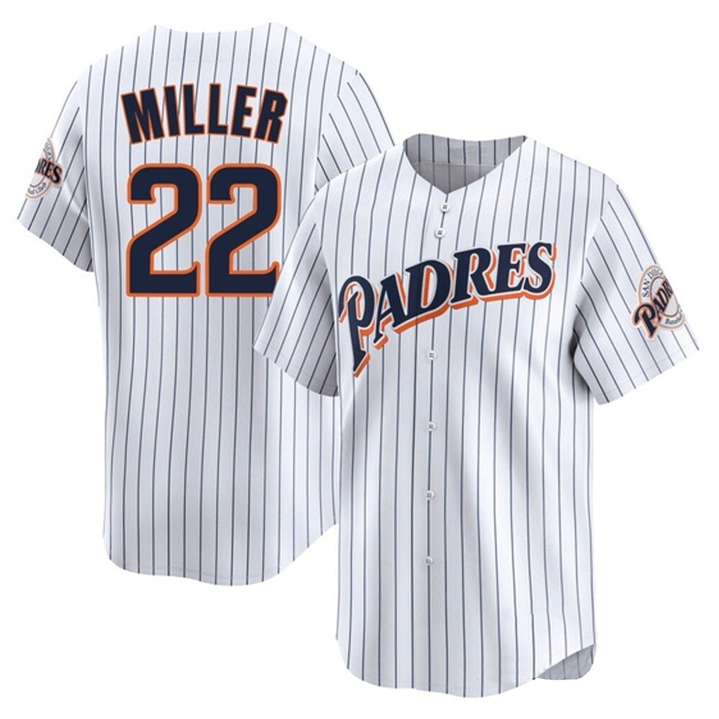 Trusc S.Diego Padres #22 Mason Miller Player White Cooperstown Collection Limited Home Stitched Jerseys