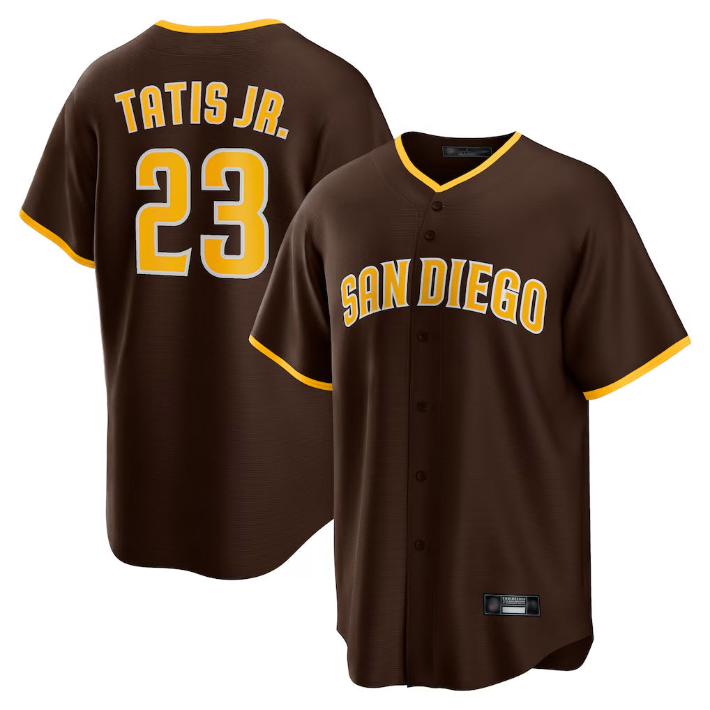 Trusc S.Diego Padres #23 Fernando Tatis Jr Player Brown Alternate Replica Game Stitched Jerseys