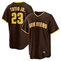 Trusc S.Diego Padres #23 Fernando Tatis Jr Player Brown Alternate Replica Game Stitched Jerseys