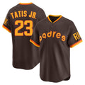 Trusc S.Diego Padres #23 Fernando Tatis Jr Player Brown Home Cooperstown Collection Replica Game Stitched Jerseys