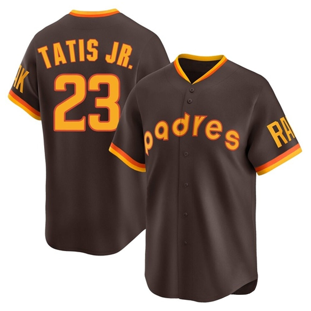 Trusc S.Diego Padres #23 Fernando Tatis Jr Player Brown Home Cooperstown Collection Replica Game Stitched Jerseys