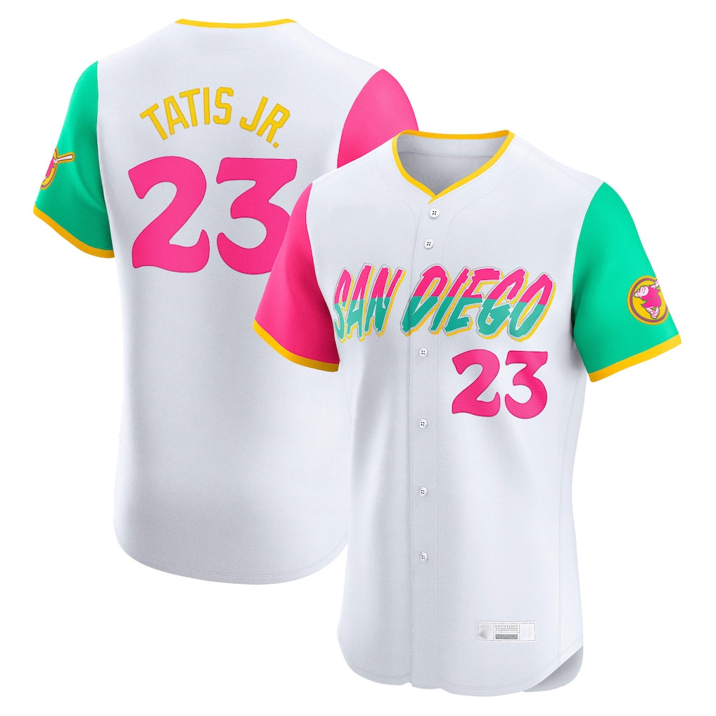 Trusc S.Diego Padres #23 Fernando Tatis Jr Player White City Connect Home Limited Elite Stitched Jerseys