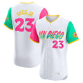 Trusc S.Diego Padres #23 Fernando Tatis Jr Player White City Connect Home Limited Elite Stitched Jerseys