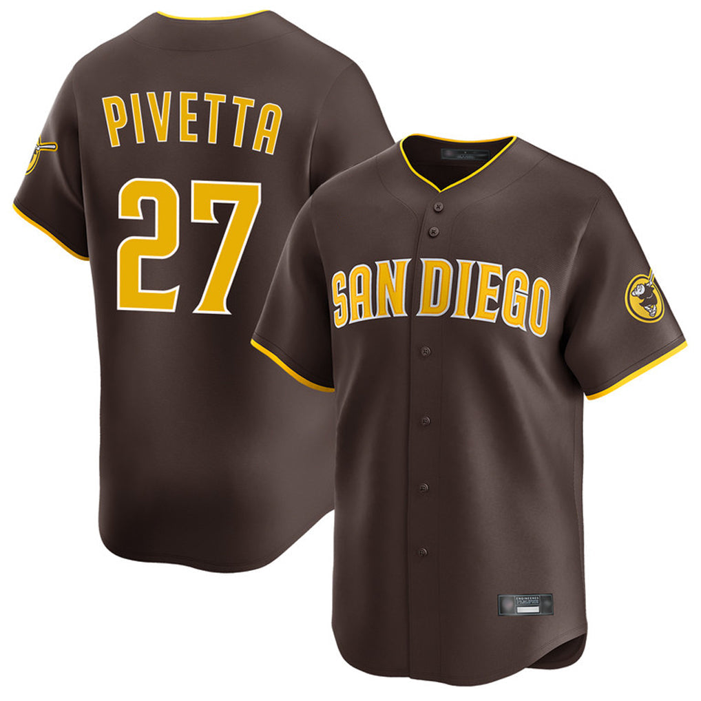 Trusc S.Diego Padres #27 Nick Pivetta Player Brown Home Limited Stitched Jerseys