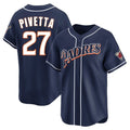 Trusc S.Diego Padres #27 Nick Pivetta Player Navy Cooperstown Collection Limited Home Stitched Jerseys