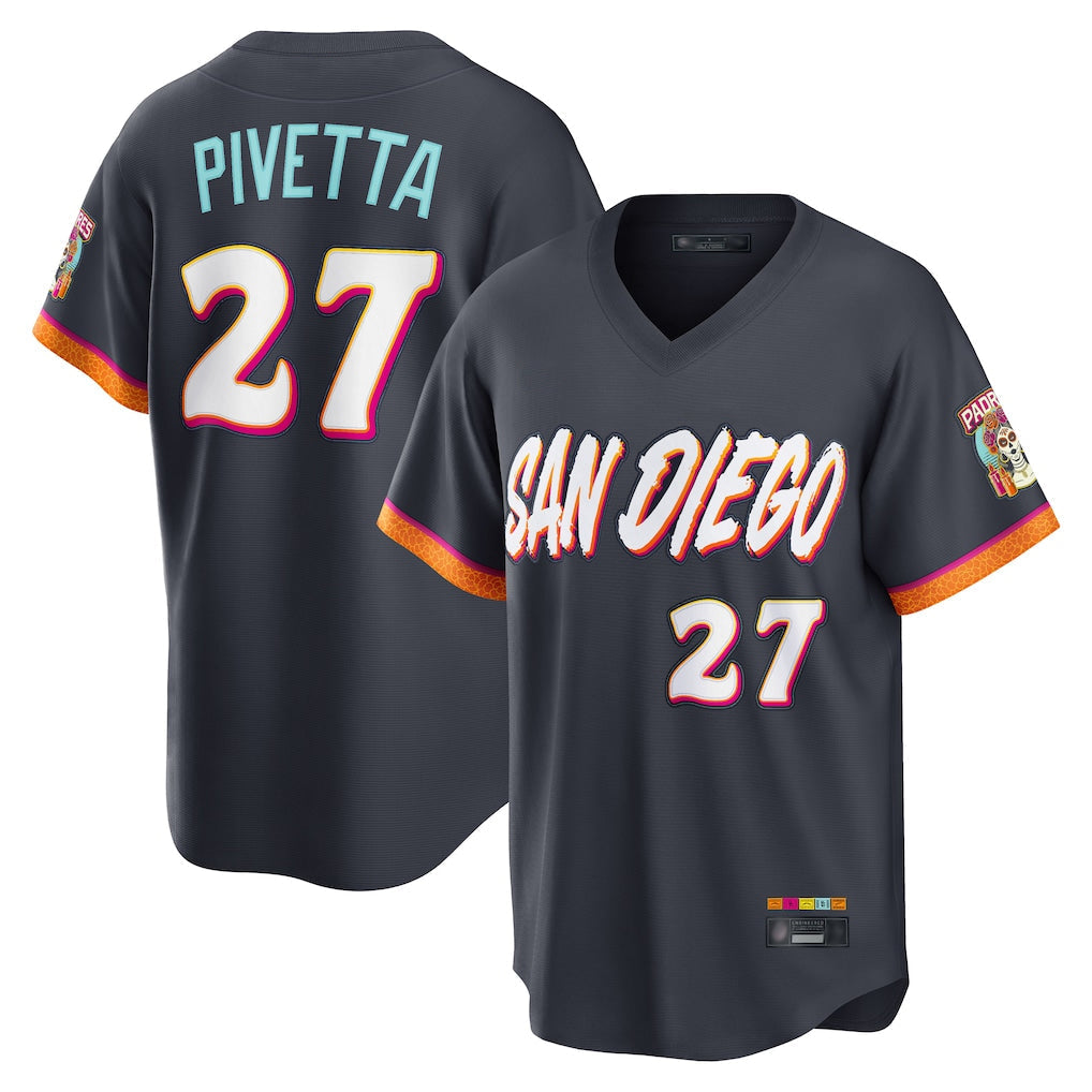 Trusc S.Diego Padres #27 Nick Pivetta Player Obsidian 2026 City Connect Home Limited T-shirt Stitched Jerseys