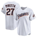 Trusc S.Diego Padres #27 Nick Pivetta Player White Cooperstown Collection Limited Home Stitched Jerseys