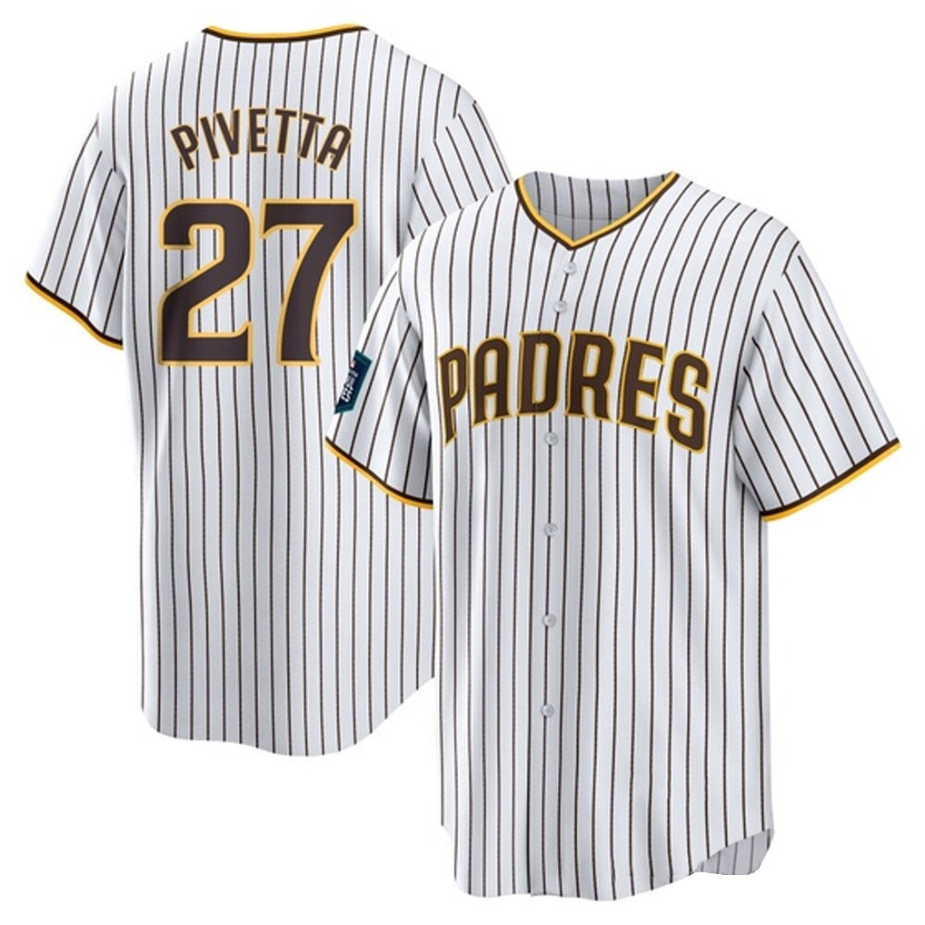 Trusc S.Diego Padres #27 Nick Pivetta Player White Home Game Stitched Jerseys