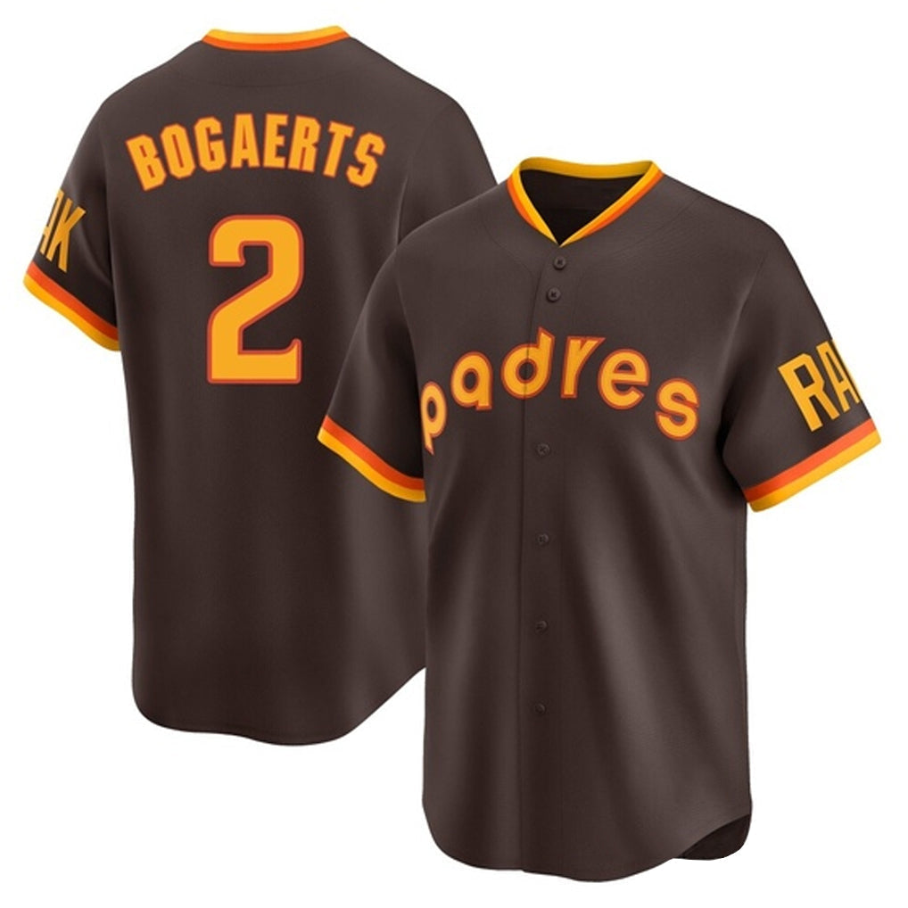 Trusc S.Diego Padres #2 Xander Bogaerts Player Brown Home Cooperstown Collection Replica Game Stitched Jerseys