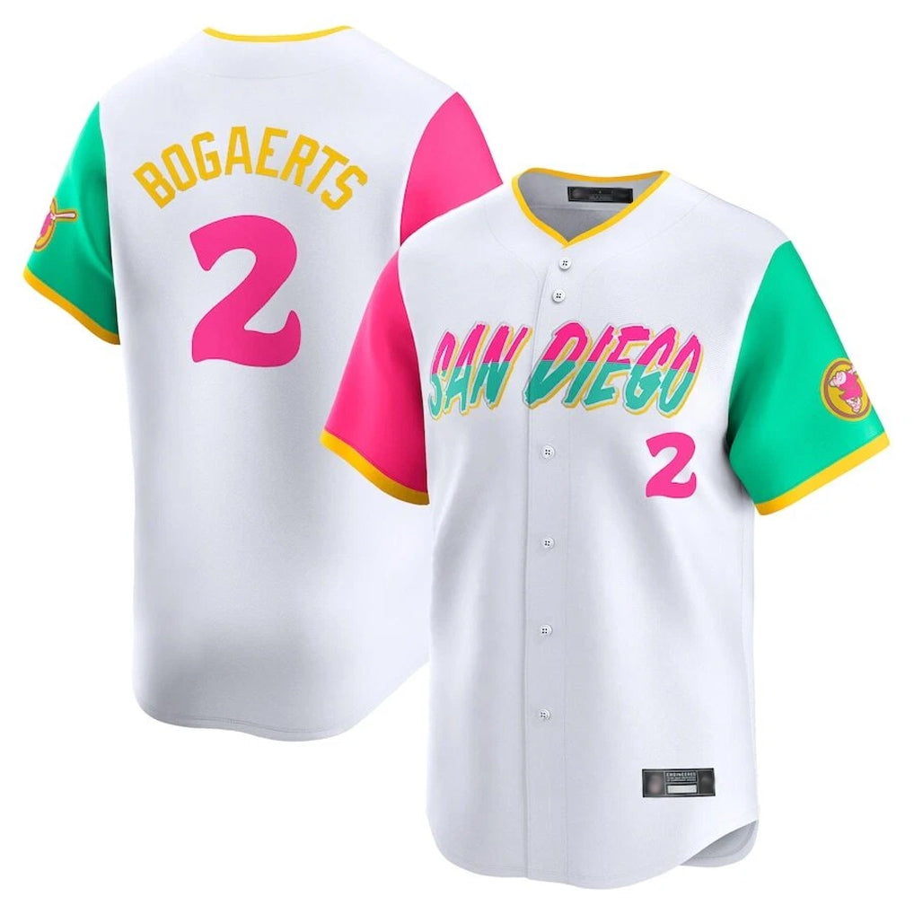 Trusc S.Diego Padres #2 Xander Bogaerts Player White City Connect Home Limited Stitched Jerseys
