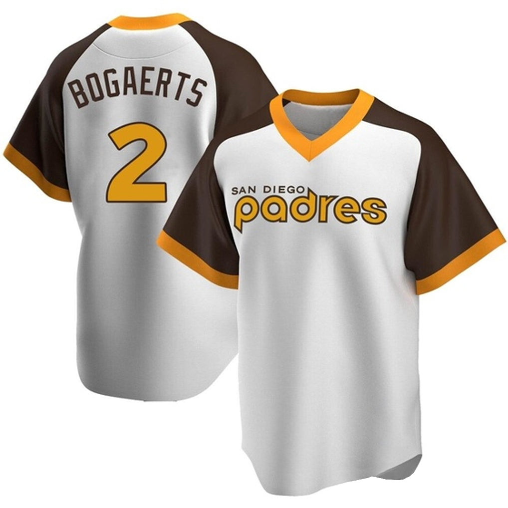 Trusc S.Diego Padres #2 Xander Bogaerts Player White Home Cooperstown Collection Replica Game Stitched Jerseys