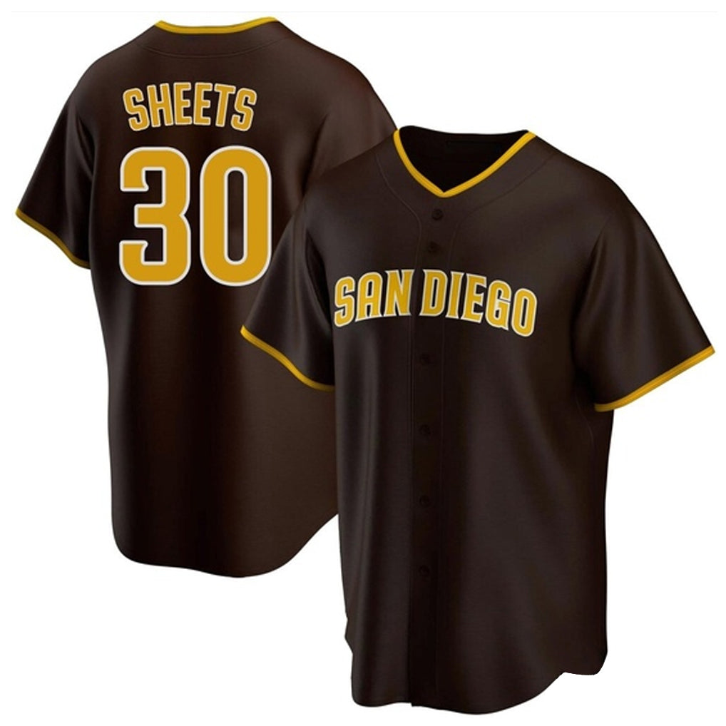 Trusc S.Diego Padres #30 Gavin Sheets Player Brown Home Game Stitched Jerseys