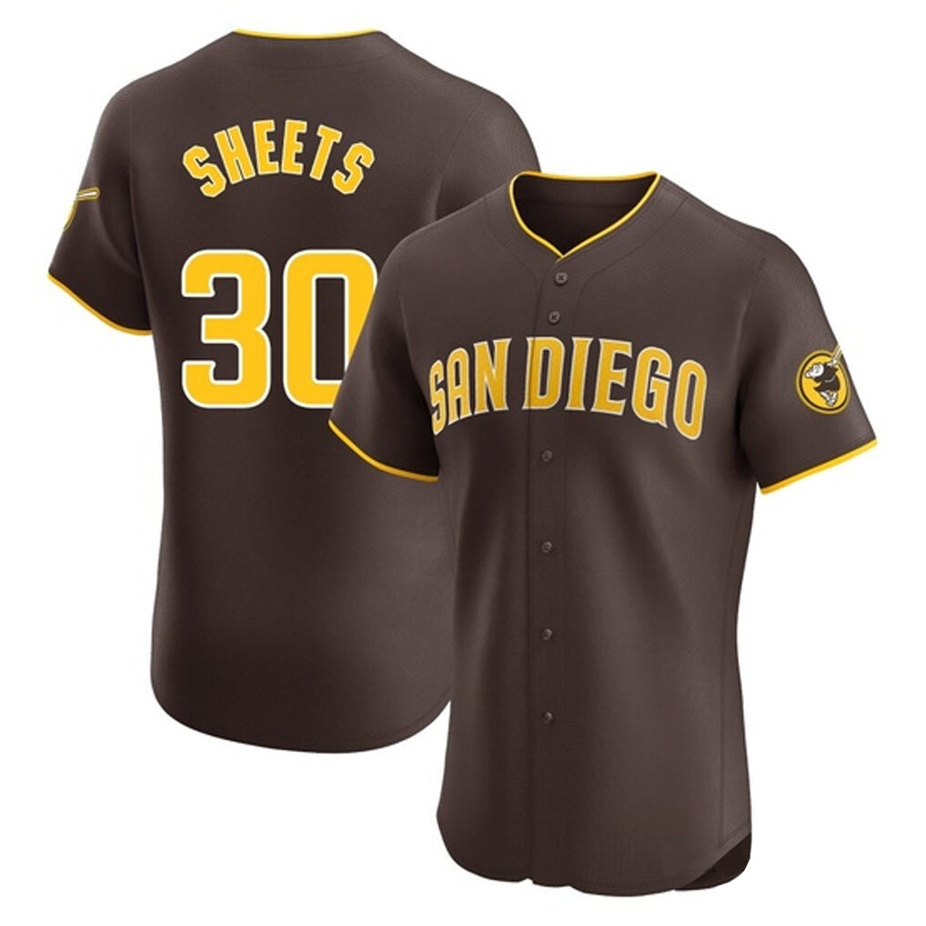 Trusc S.Diego Padres #30 Gavin Sheets Player Brown Home Limited Elite Stitched Jerseys