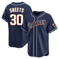 Trusc S.Diego Padres #30 Gavin Sheets Player Navy Cooperstown Collection Limited Home Stitched Jerseys