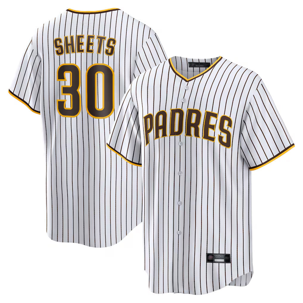 Trusc S.Diego Padres #30 Gavin Sheets Player White Home Game Stitched Jerseys
