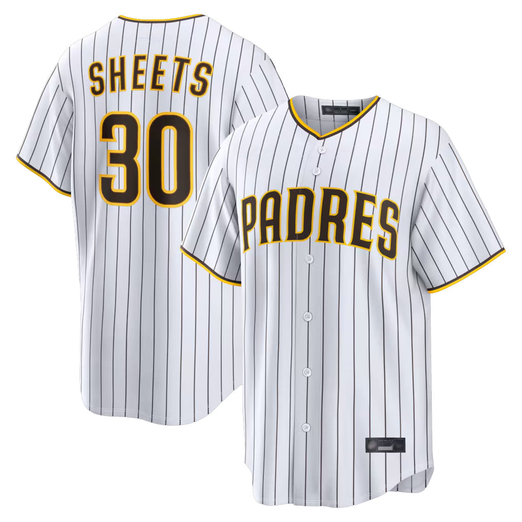 Trusc S.Diego Padres #30 Gavin Sheets Player White Home Limited Game Stitched Jerseys