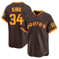 Trusc S.Diego Padres #34 Michael King Player Brown Home Cooperstown Collection Replica Game Stitched Jerseys