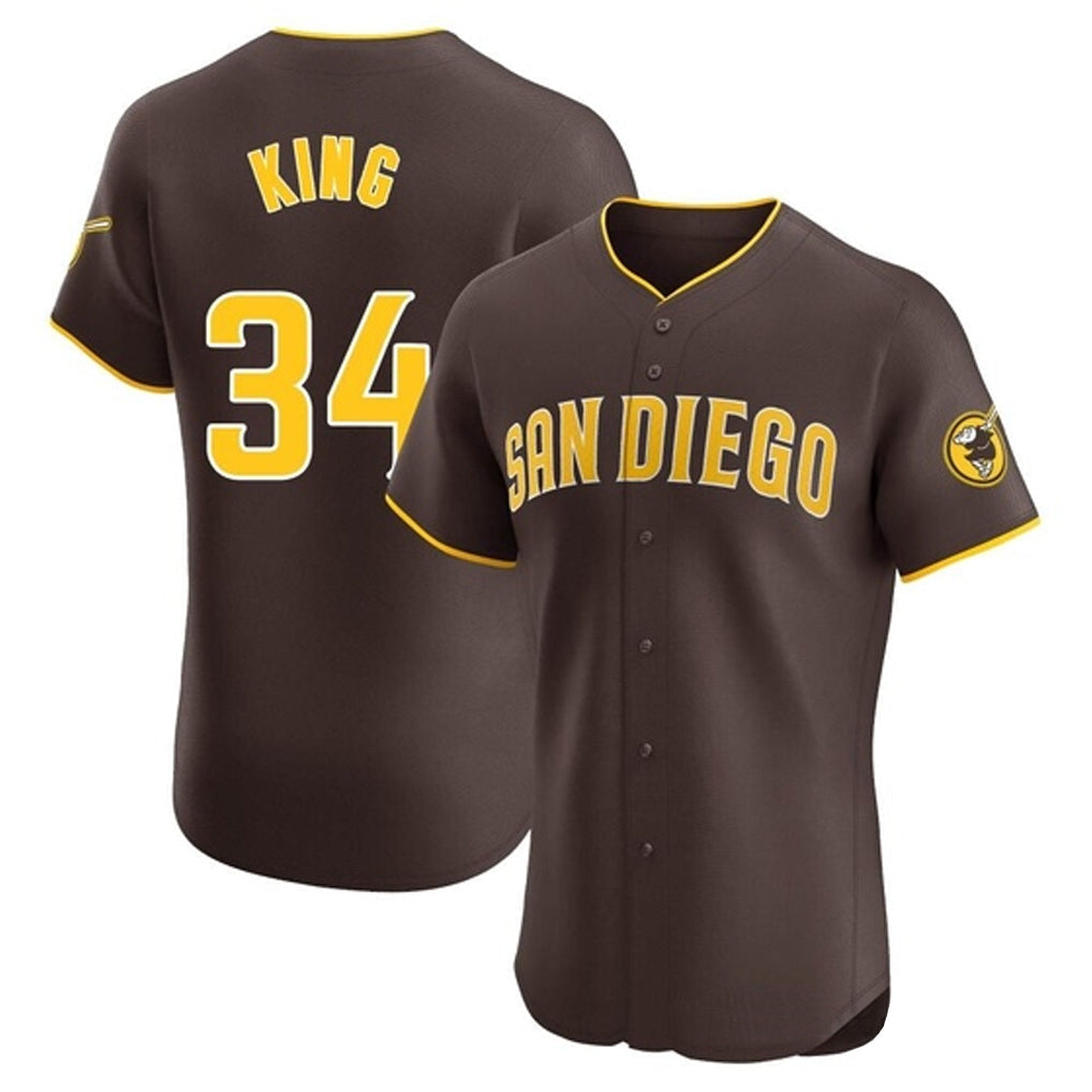 Trusc S.Diego Padres #34 Michael King Player Brown Home Limited Elite Stitched Jerseys