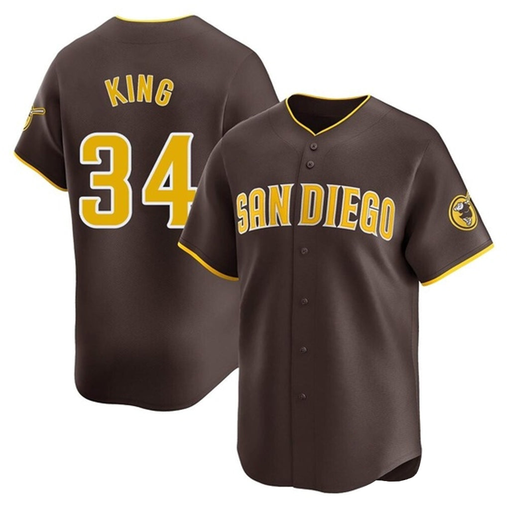 Trusc S.Diego Padres #34 Michael King Player Brown Home Limited Stitched Jerseys