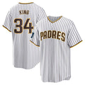 Trusc S.Diego Padres #34 Michael King Player White Home Game Stitched Jerseys