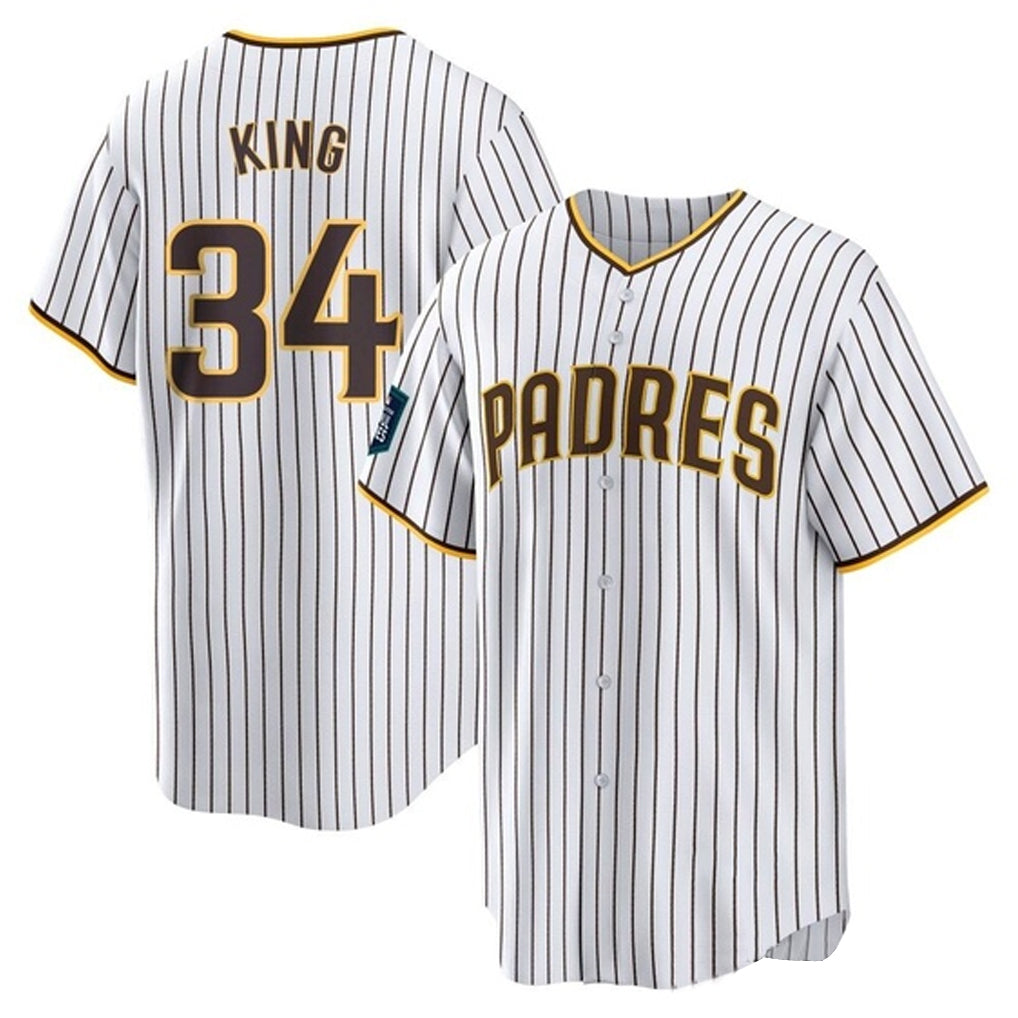 Trusc S.Diego Padres #34 Michael King Player White Home Game Stitched Jerseys