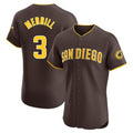 Trusc S.Diego Padres #3 Jackson Merrill Player Brown Home Limited Elite Stitched Jerseys