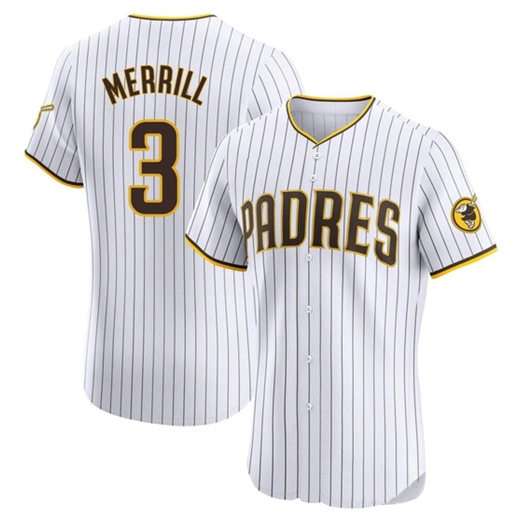 Trusc S.Diego Padres #3 Jackson Merrill Player White Home Limited Elite Stitched Jerseys