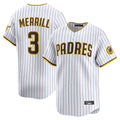 Trusc S.Diego Padres #3 Jackson Merrill Player White Home Limited Stitched Jerseys