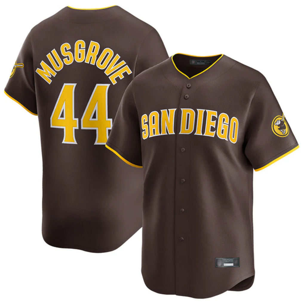 Trusc S.Diego Padres #44 Joe Musgrove Player Brown Home Limited Stitched Jerseys