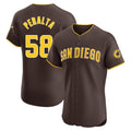 Trusc S.Diego Padres #58 Wandy Peralta Player Brown Home Limited Elite Stitched Jerseys