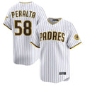 Trusc S.Diego Padres #58 Wandy Peralta Player White Limited Home Stitched Jerseys